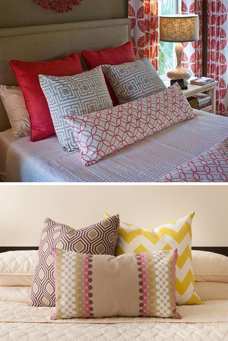 Bright #pillows for #smallbedroom