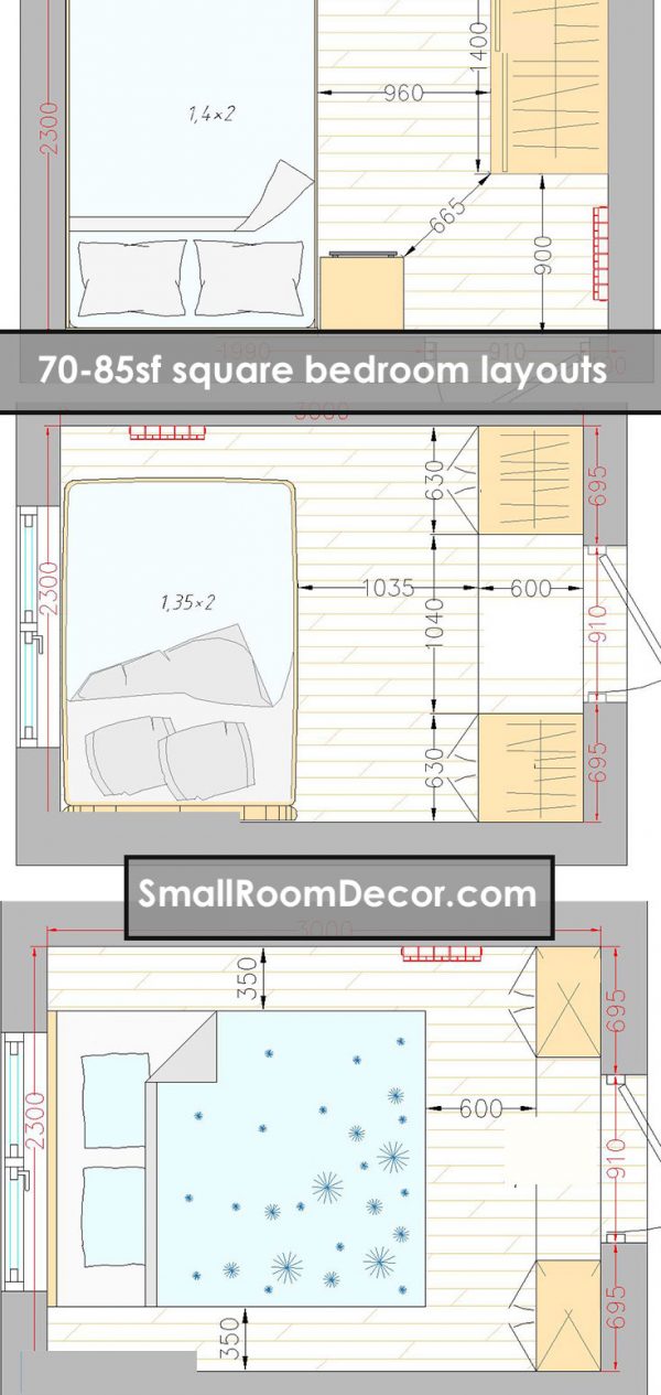 suggestions for a small bedroom layout
