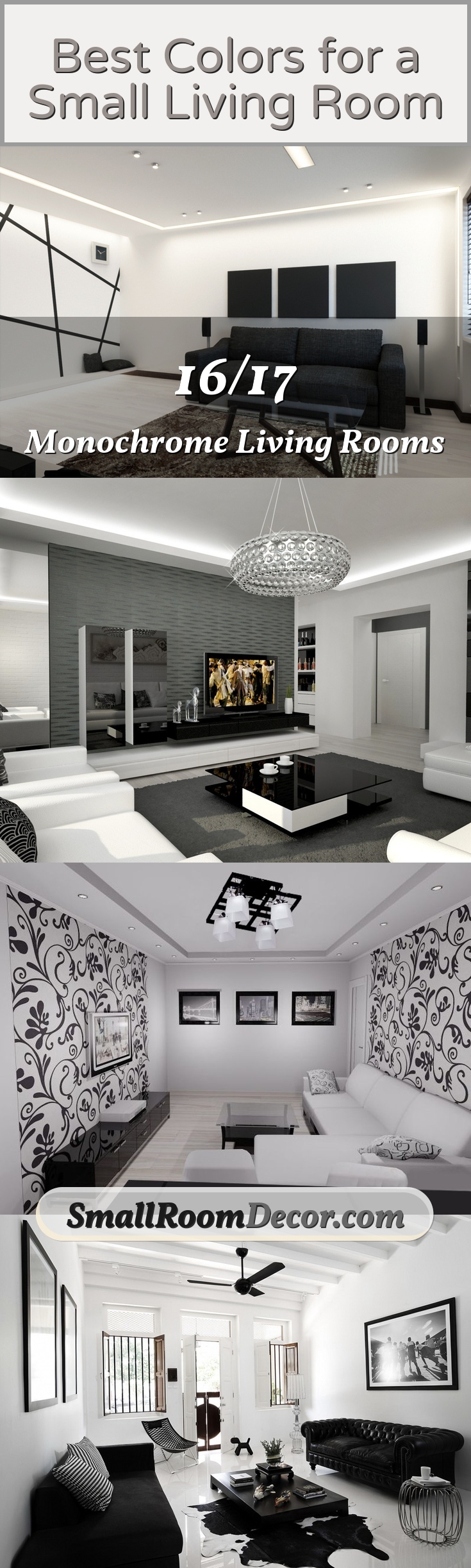 Monochrome living rooms #livingroomcolors