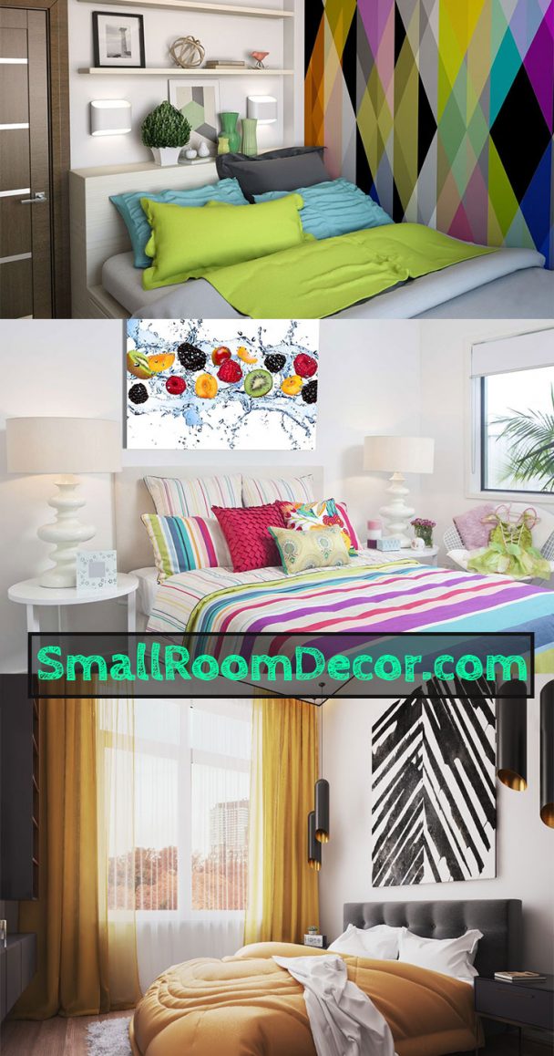 9 Small Bedroom Color Ideas - 35 photos + accent wall paint combinations