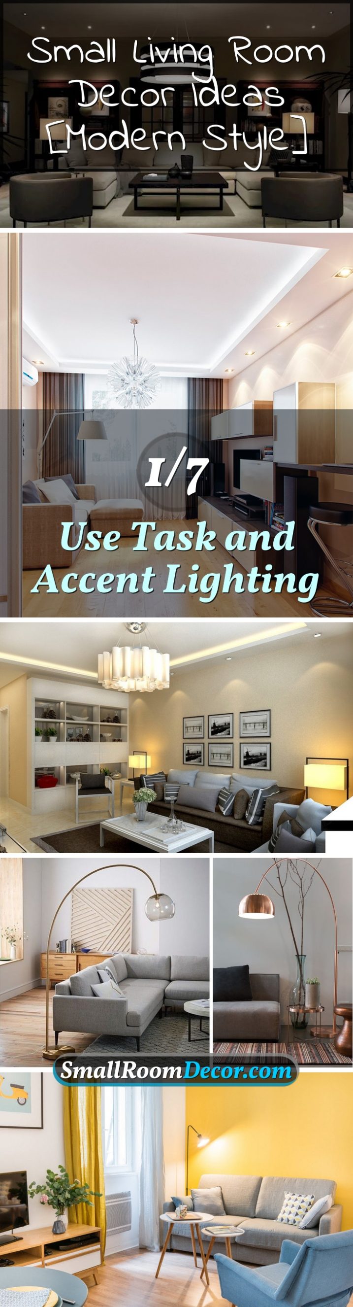 Task and accent lighting #livingroomlighting