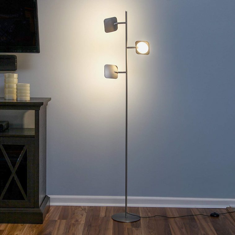 Tree Spotlight - LED Floor #lamp, Dimmable 3 Light Standing Pole