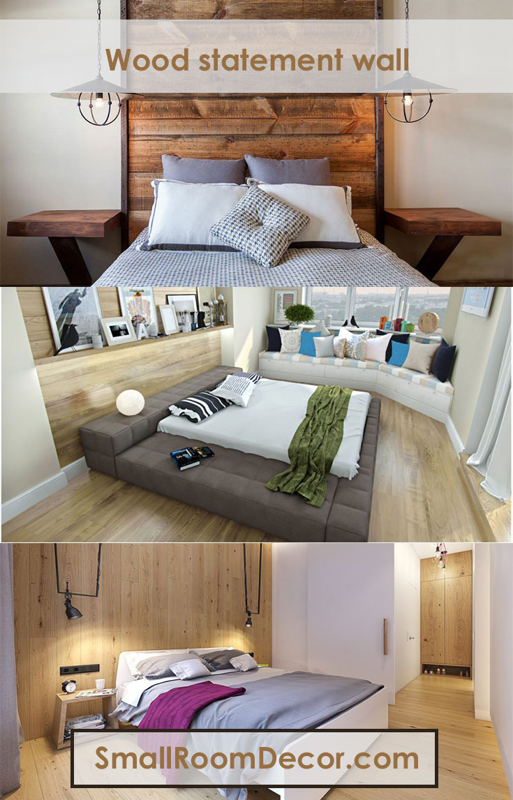 Wood statement wall #bedroominterior