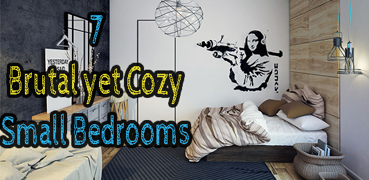 Brutal yet cozy small bedroom design ideas #smallbedroom #modernbedroom