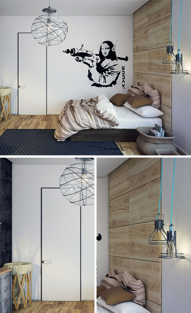 white grey industrial bedroom furniture #homestyle #bedroomideas #bedroomwalldecor