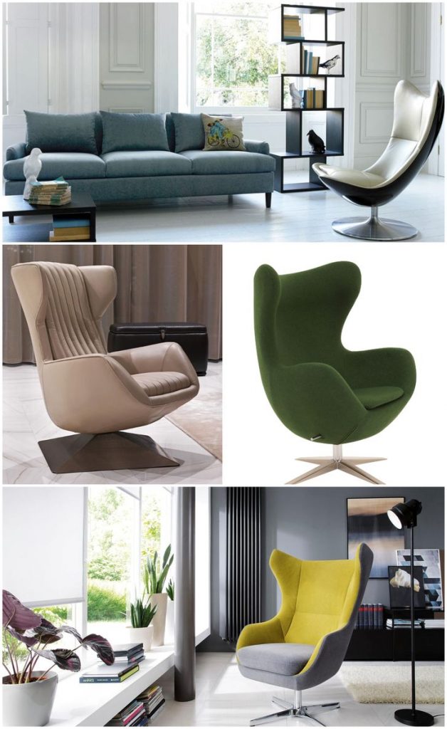 Green and yellow egg chairs #chair #livingroomchairs #furnitureideaslivingroom