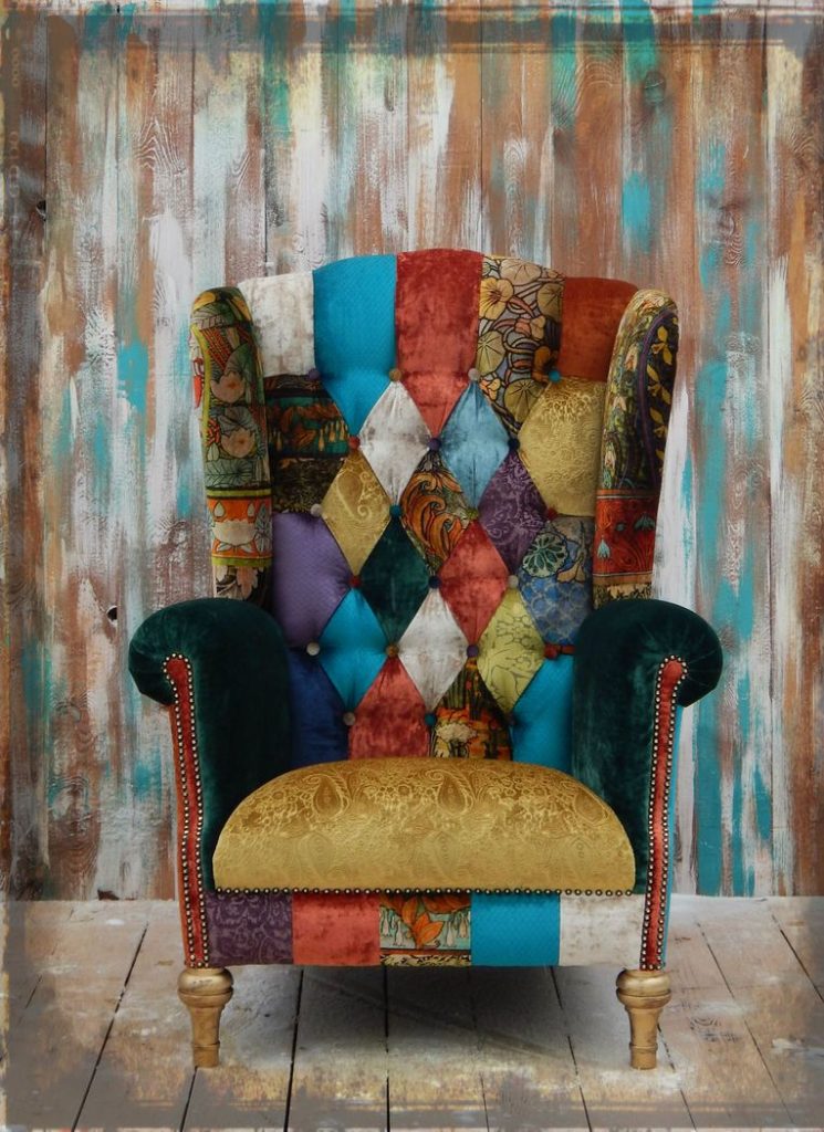 Bright patchwork online chairs