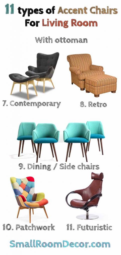 Accents Chairs For Living Room, Chair Types Living Room
