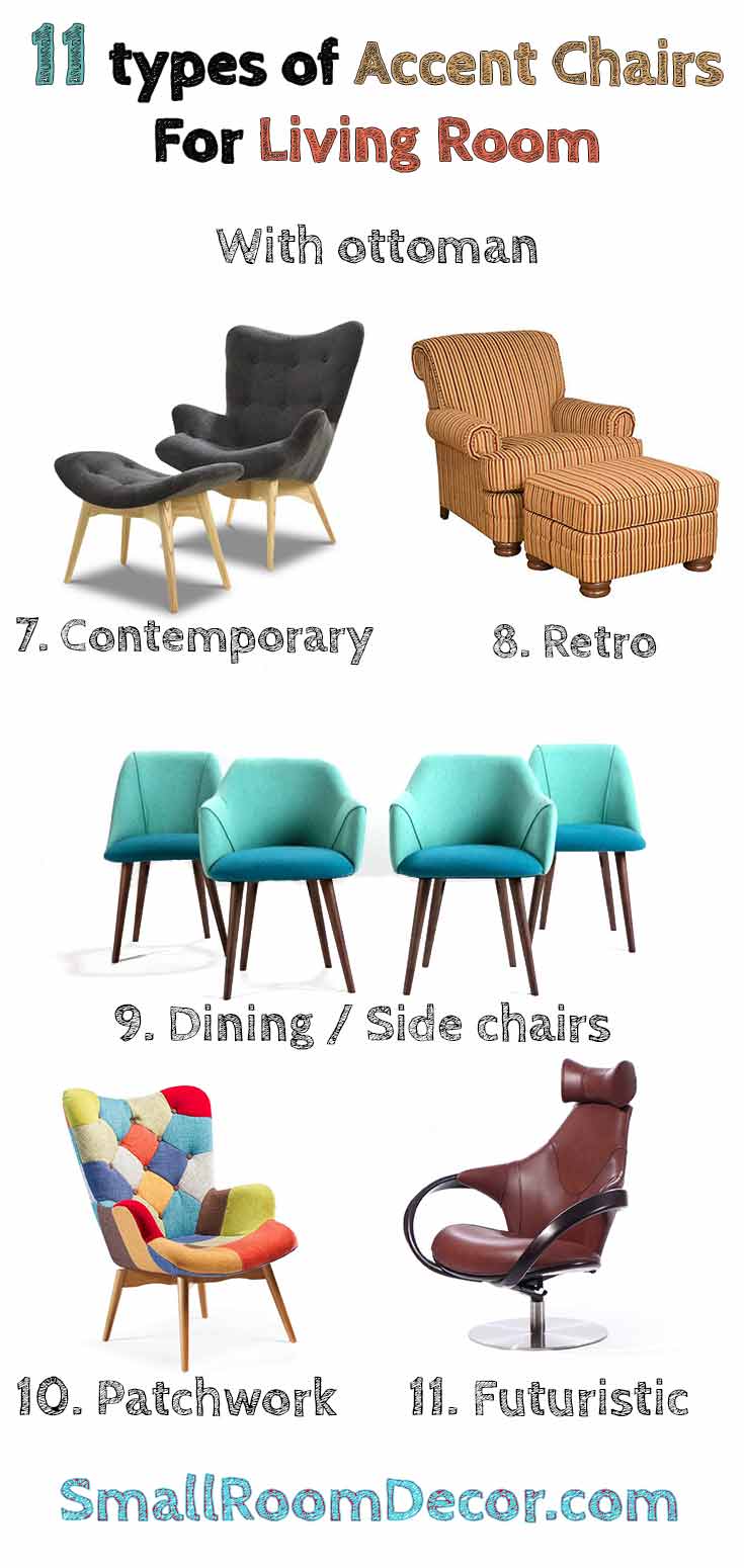 11 Types of Accents Chairs for Living Room:107 Photo