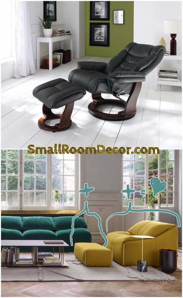 oversized living room chair with ottoman #ottoman #livingroomchairs #livingroommodern