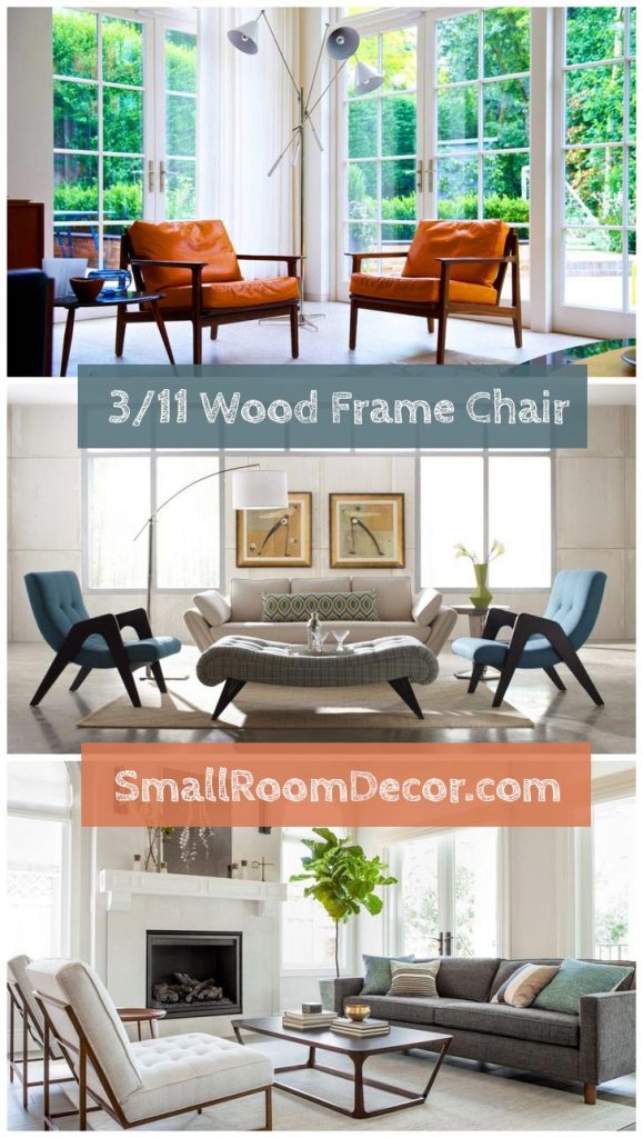 wood frame chair with cushions #chairs #accentchairs livingroom